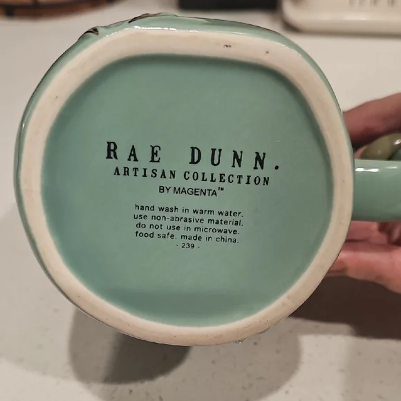 Rae Dunn Harvest Blessings Teal Mug - Picture 3 of 3